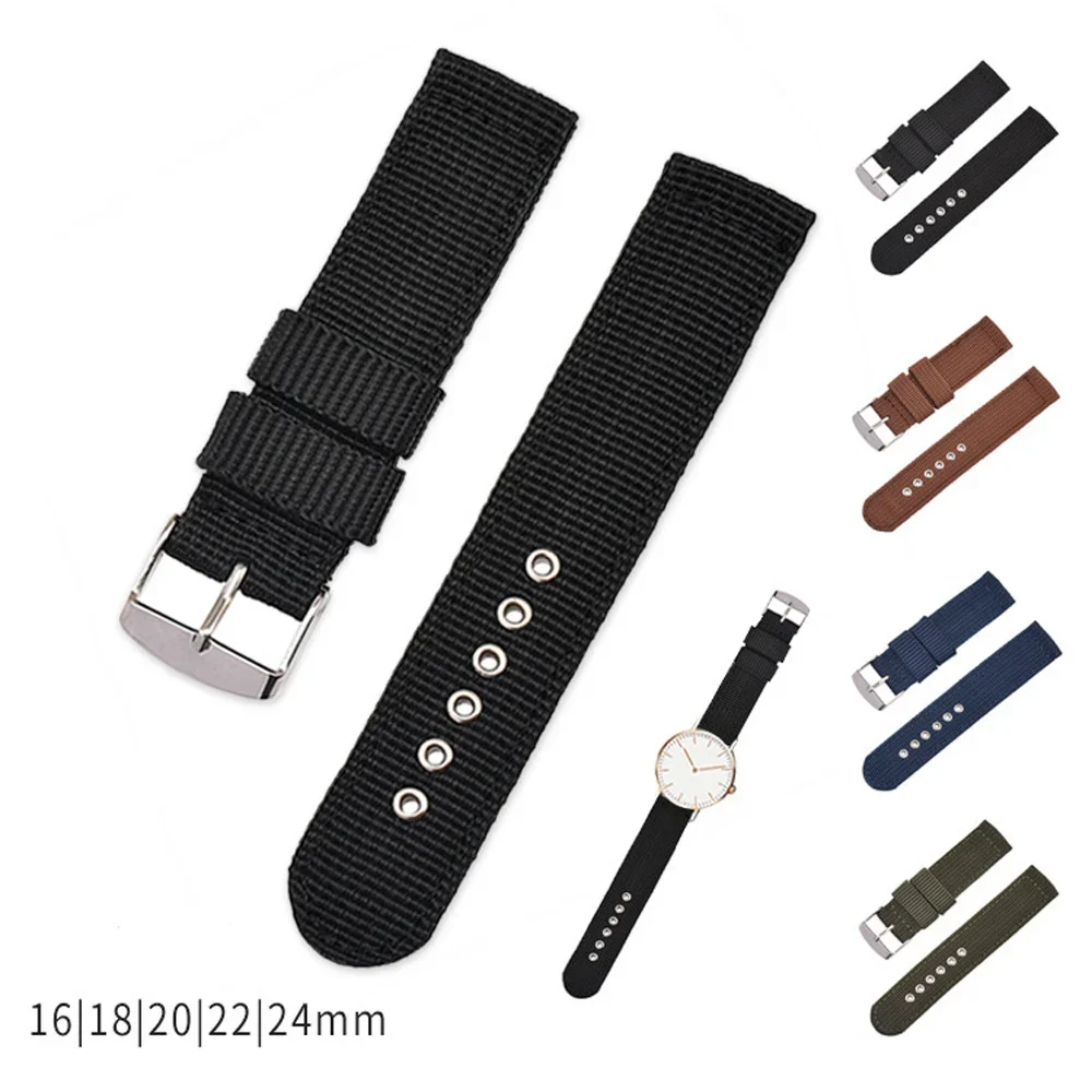 Canvas Strap Watch - Yumuşak ve rahat naylon kayış evrensel