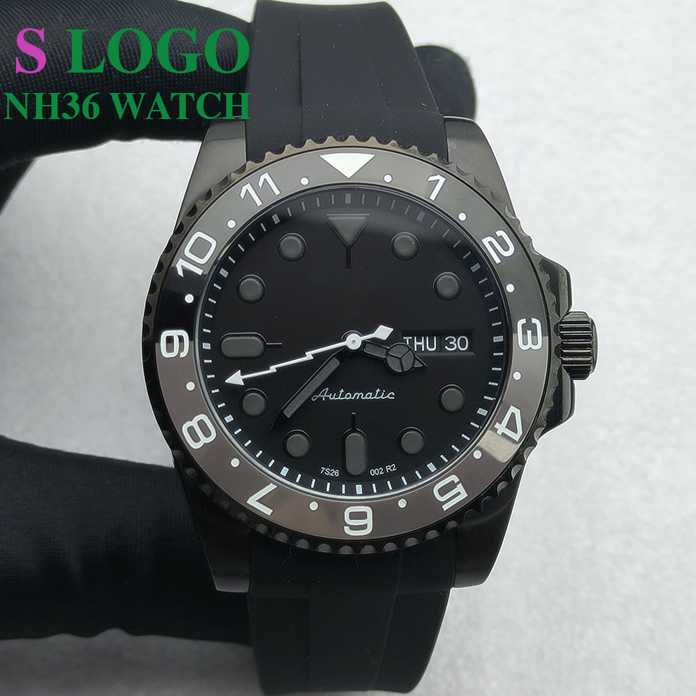 Stainless Bracelet Diver - 40MM NH36 Saat Siyah Erkek Paslanmaz