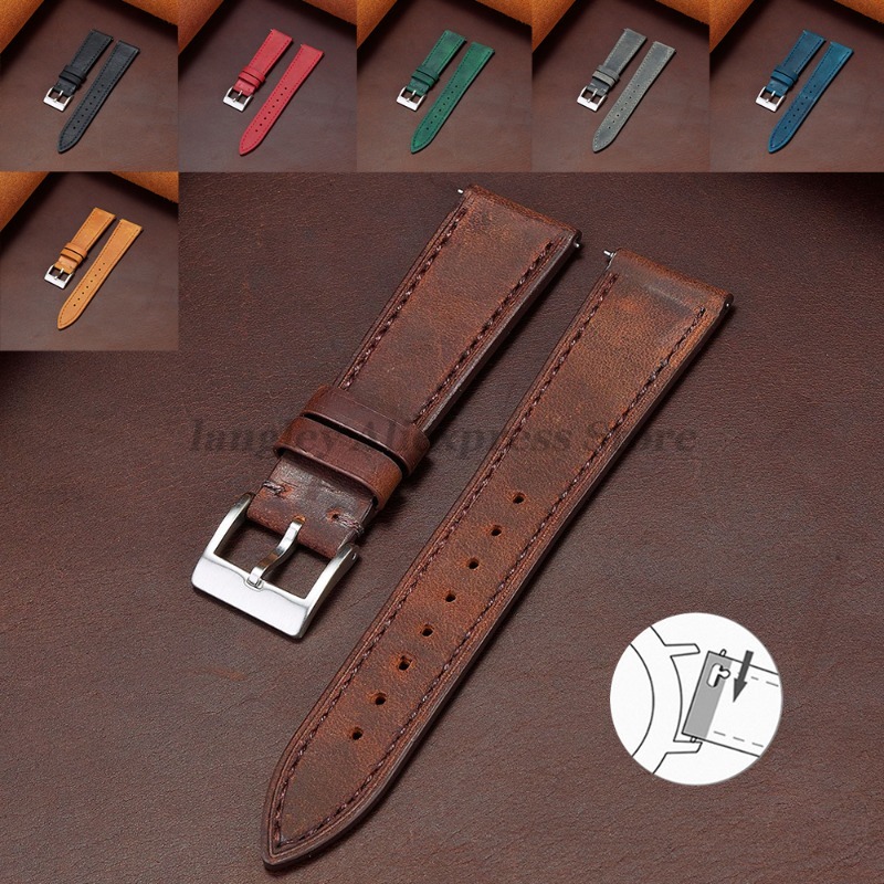 Leather Strap Quick Release - Hızlı Bırakma Vintage Retro Hakiki Deri