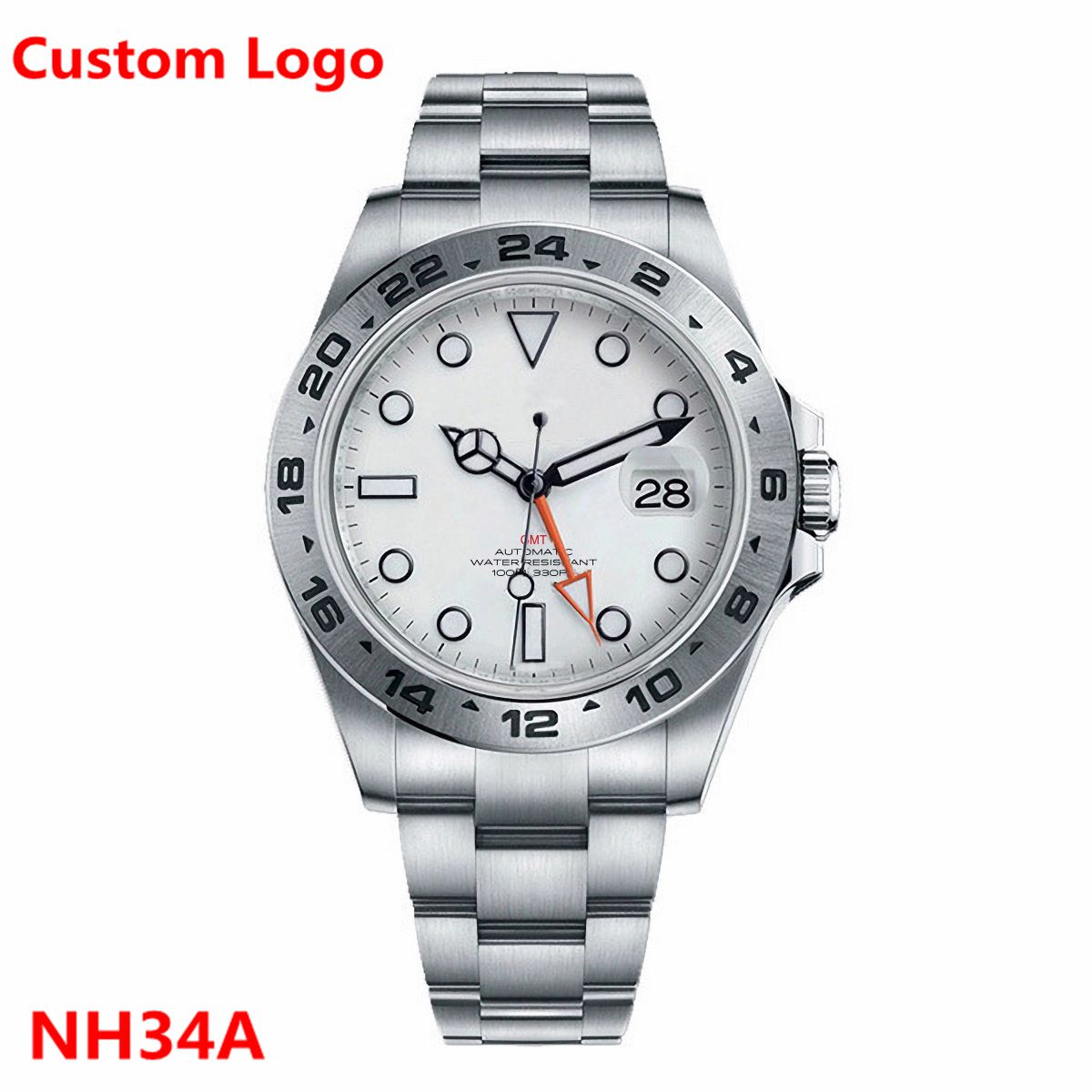 Stainless Bracelet Diver - Özel Lüks 39mm NH34 Otomatik Mekanik