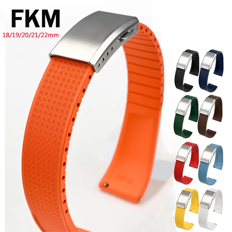 Suede Strap Watch - Floro kauçuk saat kayışı FKM Tropic