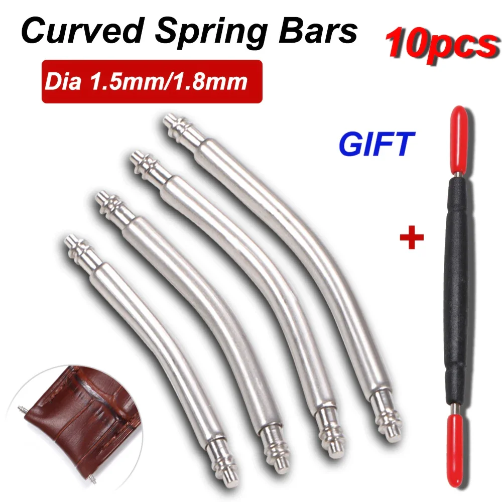 Curved Spring Bar - 10 adet Kavisli Uç Bahar Çubuğu