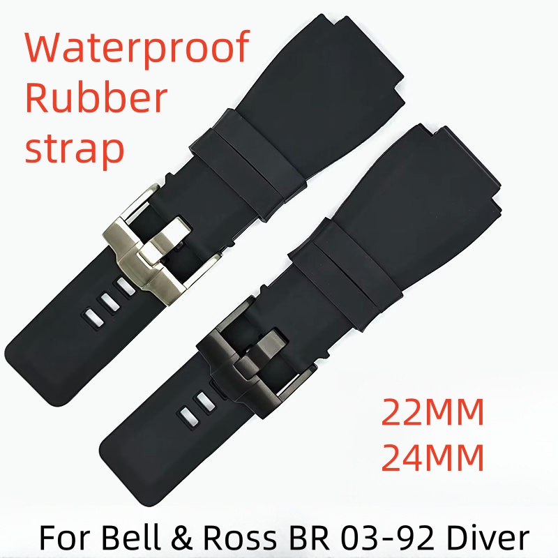 Rubber Strap Diver - 22mm 24mm Kauçuk Saat Kayışı Paslanmaz