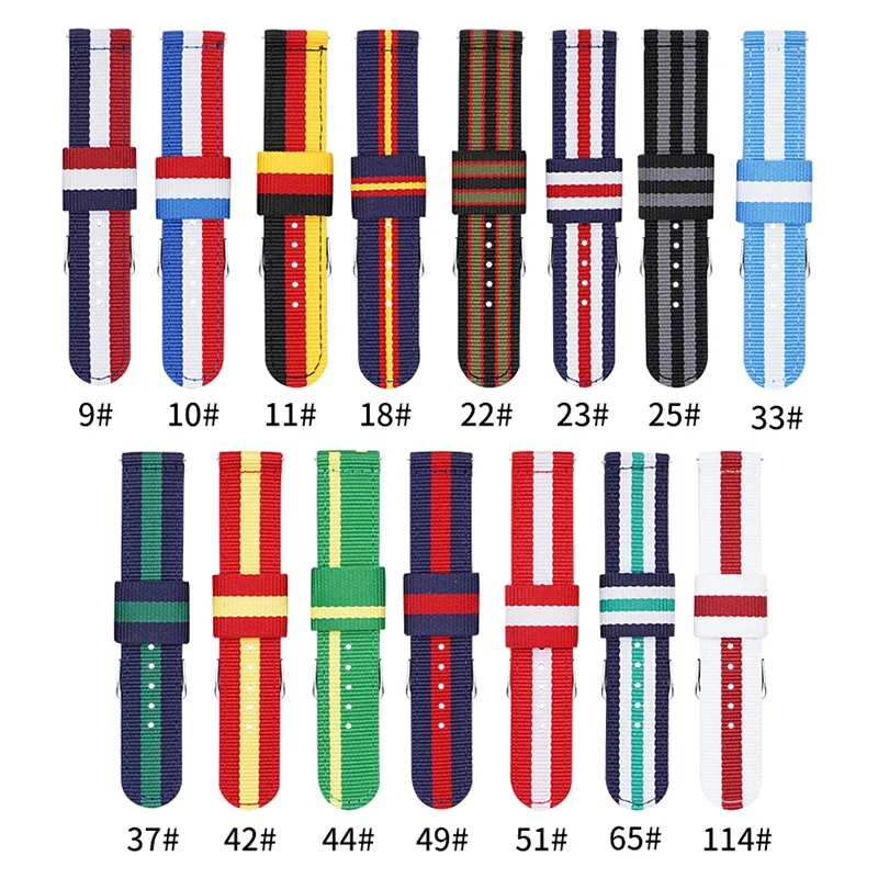 Canvas Strap Watch - 20mm 22mm Dokuma Naylon Kayış Samsung