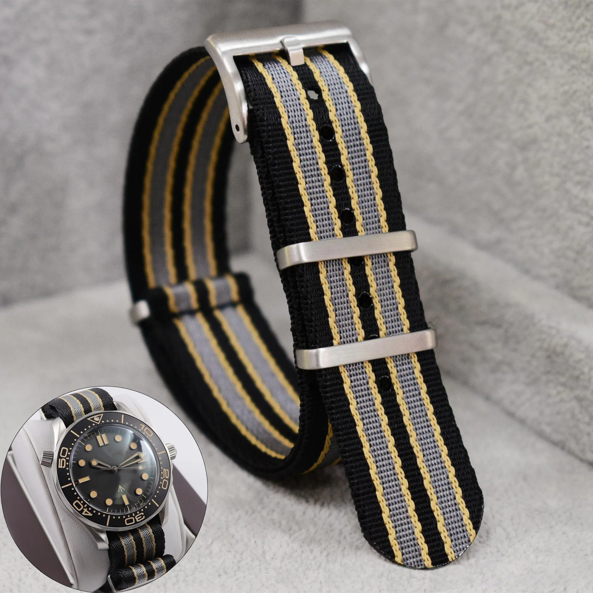Nato Strap Nylon - Omega 007 için 20mm Naylon Saat