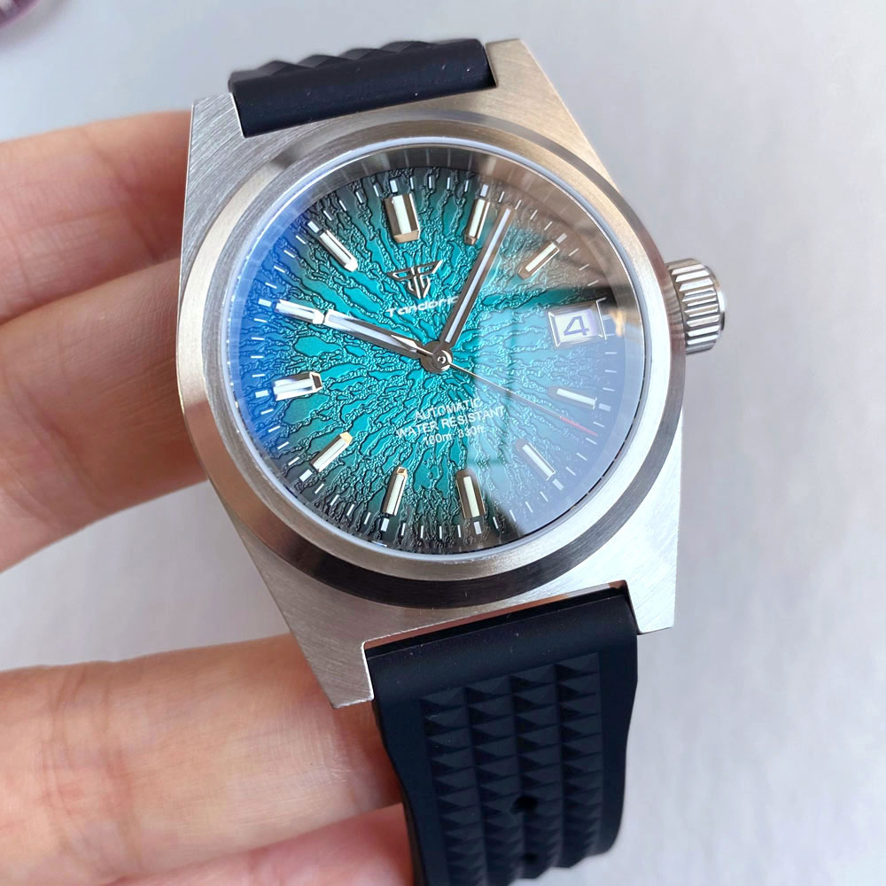 Yeni 38mm Mekanik Saat Erkekle - Rubber Strap Diver incelemesi ve fiyatı