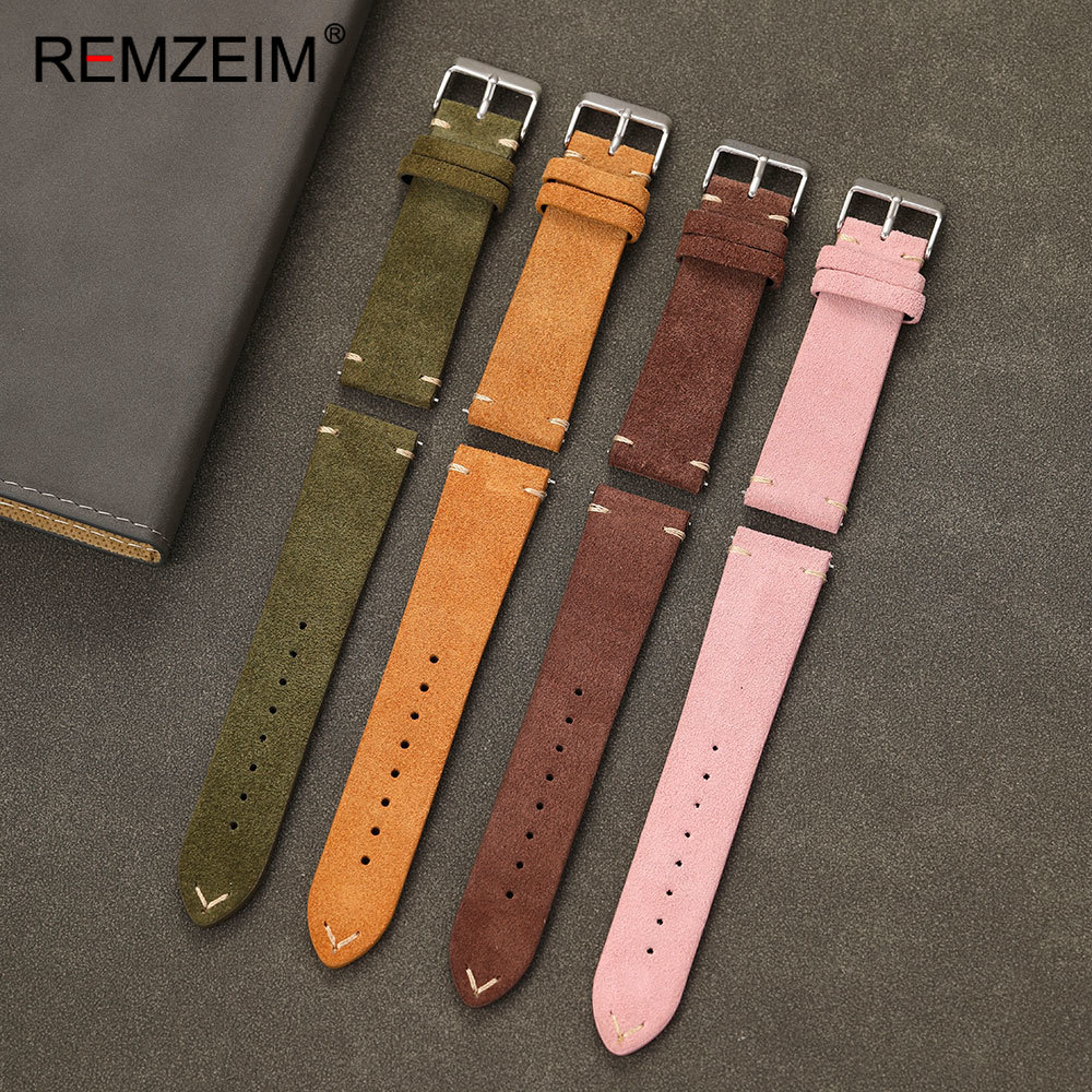 Unisex Süet Deri Saat Kayışı 1 - Suede Strap Watch incelemesi ve fiyatı