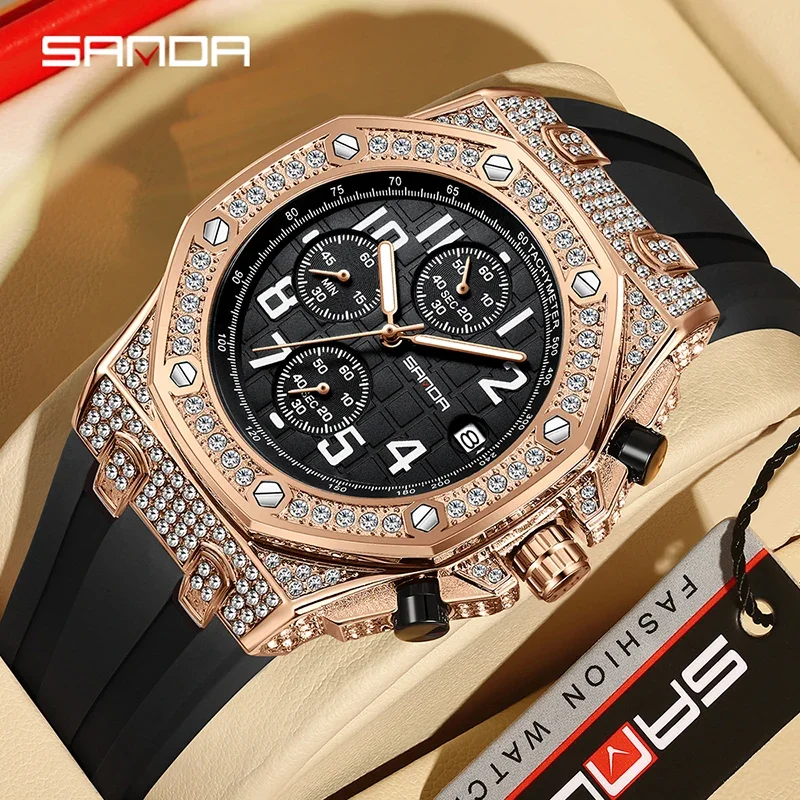 SANDA 7026 Erkek Kuvars Saat M - Rubber Strap Diver incelemesi ve fiyatı