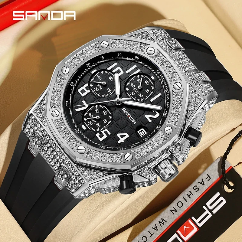 SANDA 7026 Erkek Kuvars Saat M - Rubber Strap Diver incelemesi ve fiyatı