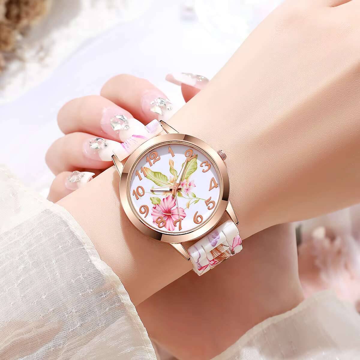 2 adet moda çiçek baskılı kadı - Silicone Band Women incelemesi ve fiyatı